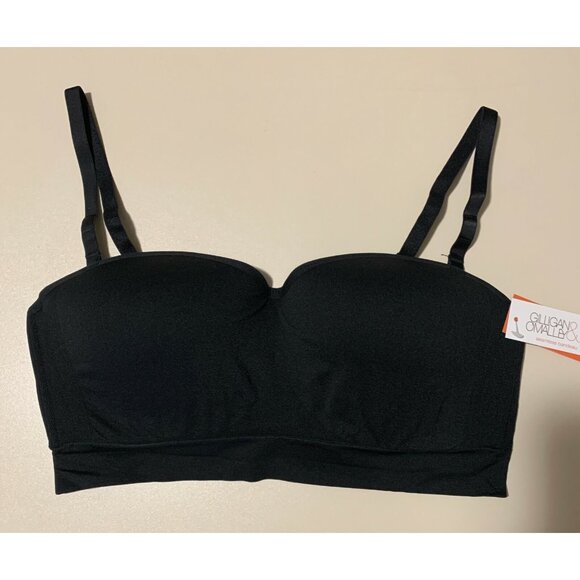 5 PACK - Large - Gilligan OMalley - Seamless Bandeau Bra - Black - Picture 2 of 5